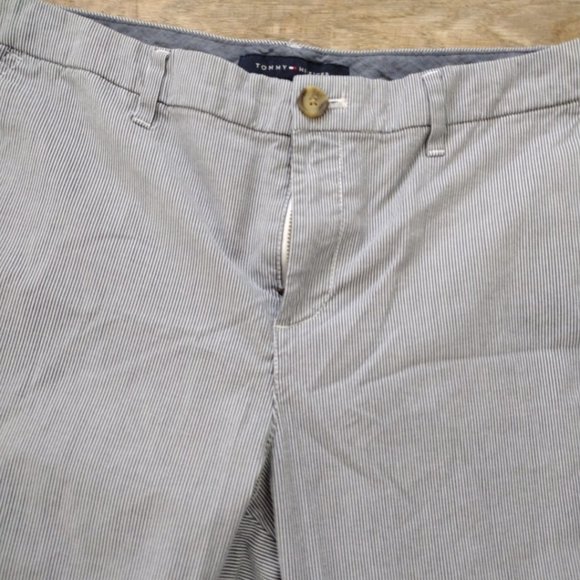 TOMMY Hilfiger blue & white striped Hampton slim straight leg pants Sz 12 - Picture 5 of 8